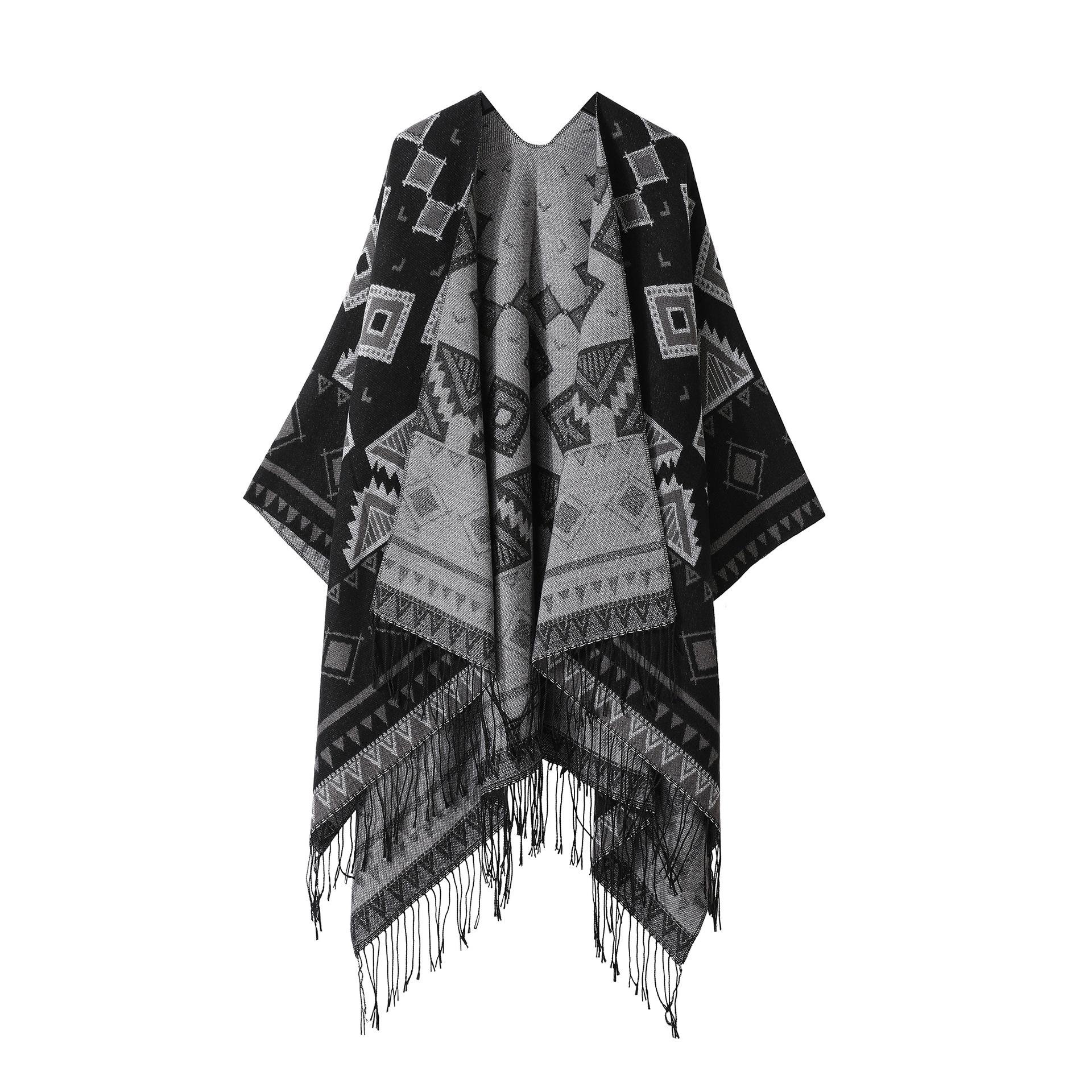 

Шаль кисточка Лицзян дорожный теплый шарф женский накидка плащ для улицы 160-135