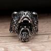 Retro Beer Oorloger Viking Ringen voor Mannen Zilver Roestvrij Staal Noordse Viking Ring Punk Biker Sieraden Maat 7-15