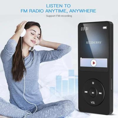 MP3 Walkman Bluetooth Musikplayer mit Lautsprecher Tragbarer MP3-Player mit HiFi Lossless FM-Radio Aufnahme E-Book-Unterstützung TF-Karte