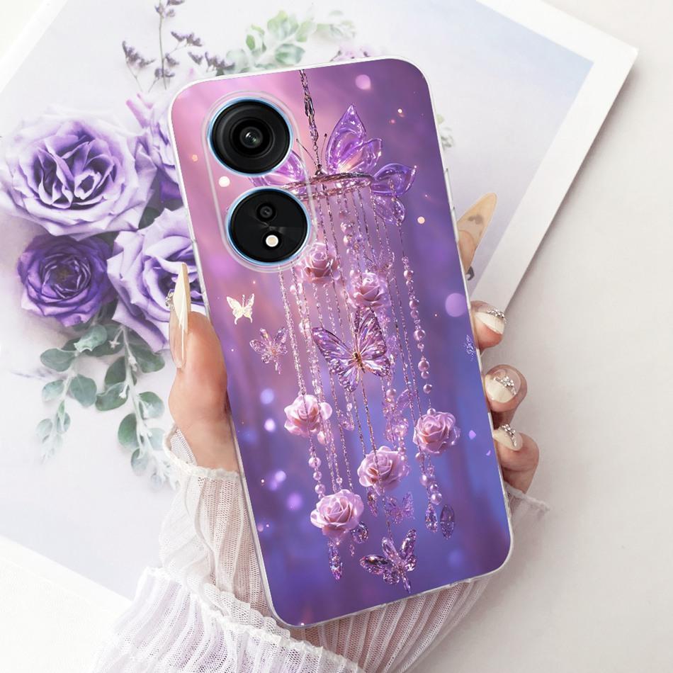 For OPPO Reno8 T 5G CPH2505 / Reno8 T CPH2481 (Reno 8T 4G) Cute Flower Butterfly Cat Painted Case Soft Silicone TPU Phone Cases