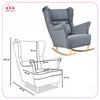 Zoja Rocking Chair, Scandinavian, Family Meble, Grey, Anthracite, Gray