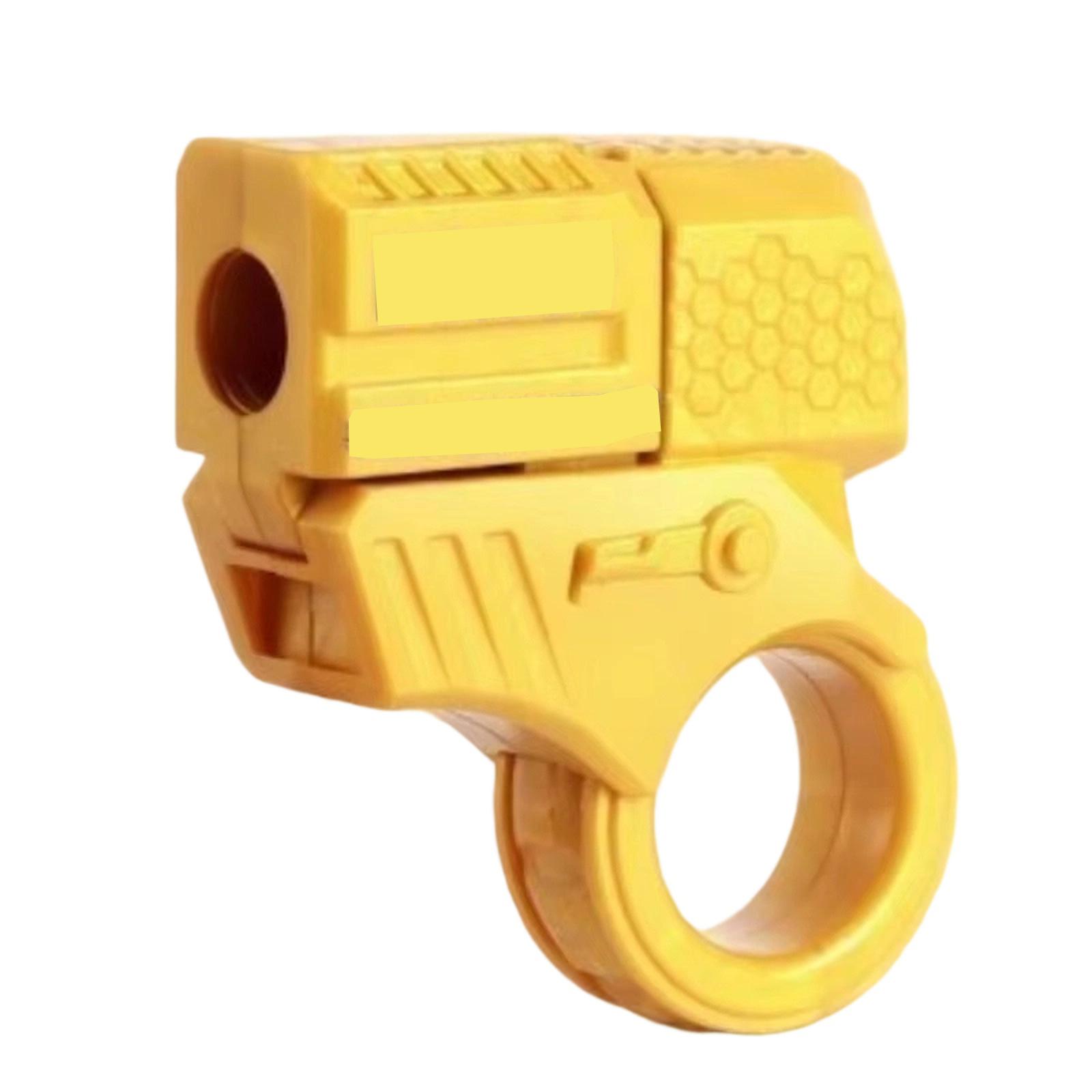 

English: Thumb Ring Ejecting Soft Bullet Toy Gift one size жовтий