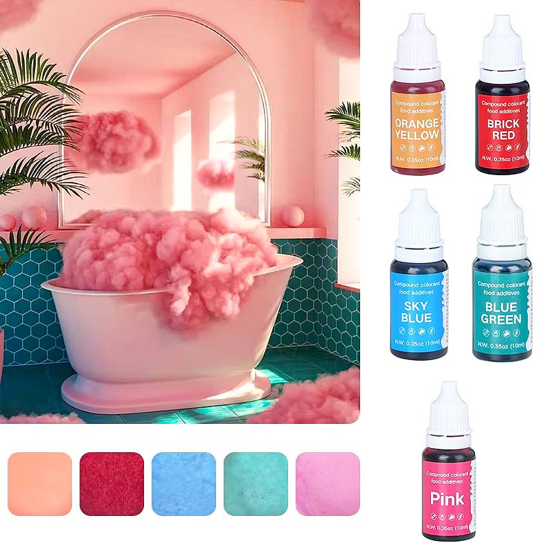 5pcs of Water Oil Dual-use Pigments Suitable for Various Hand Dyeing Purposes Plasticine Handmade Soap Baking Cream Coloring Etc