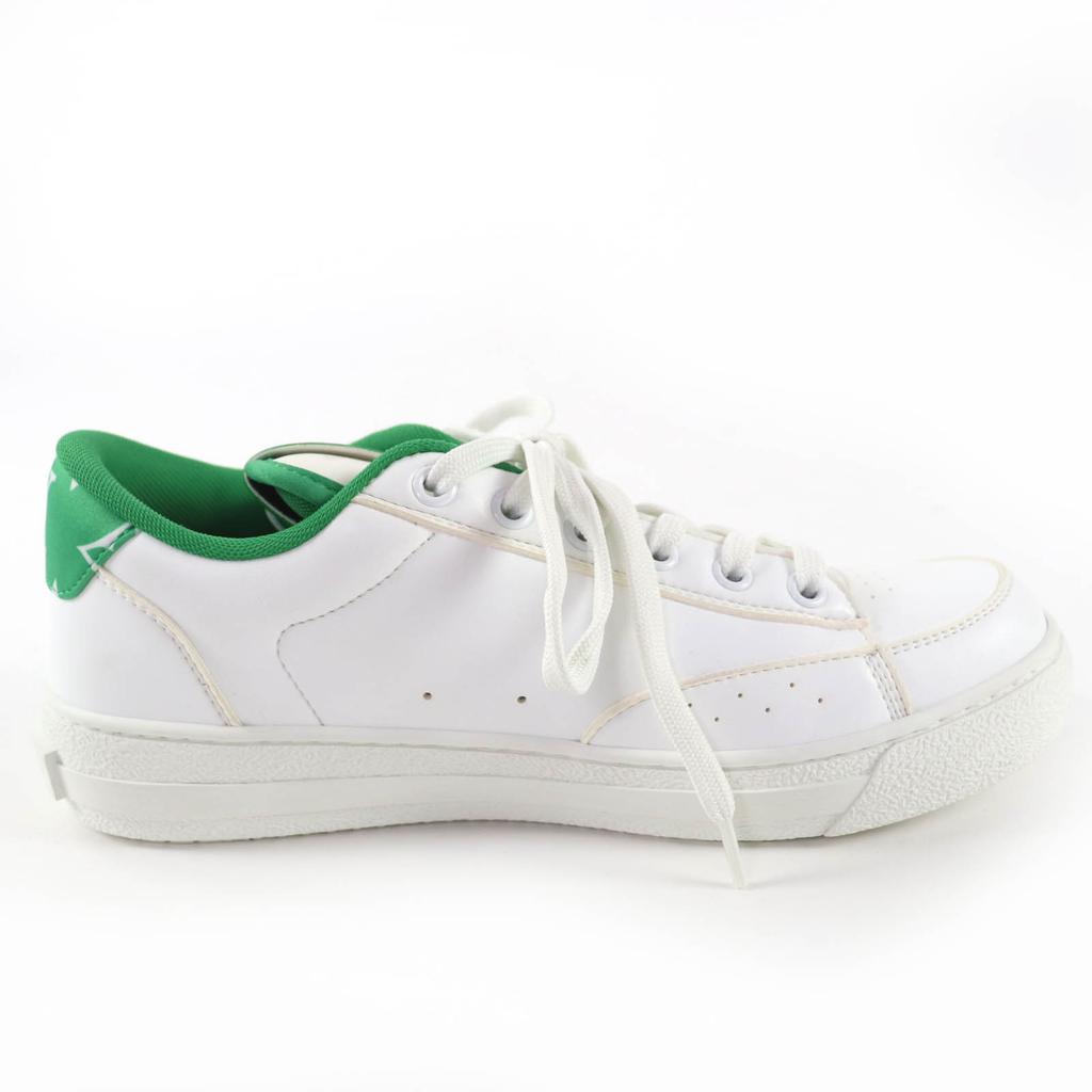 Great LOUIS VUITTON Low cut sneakers LV logo leather white leather Women 37 Used