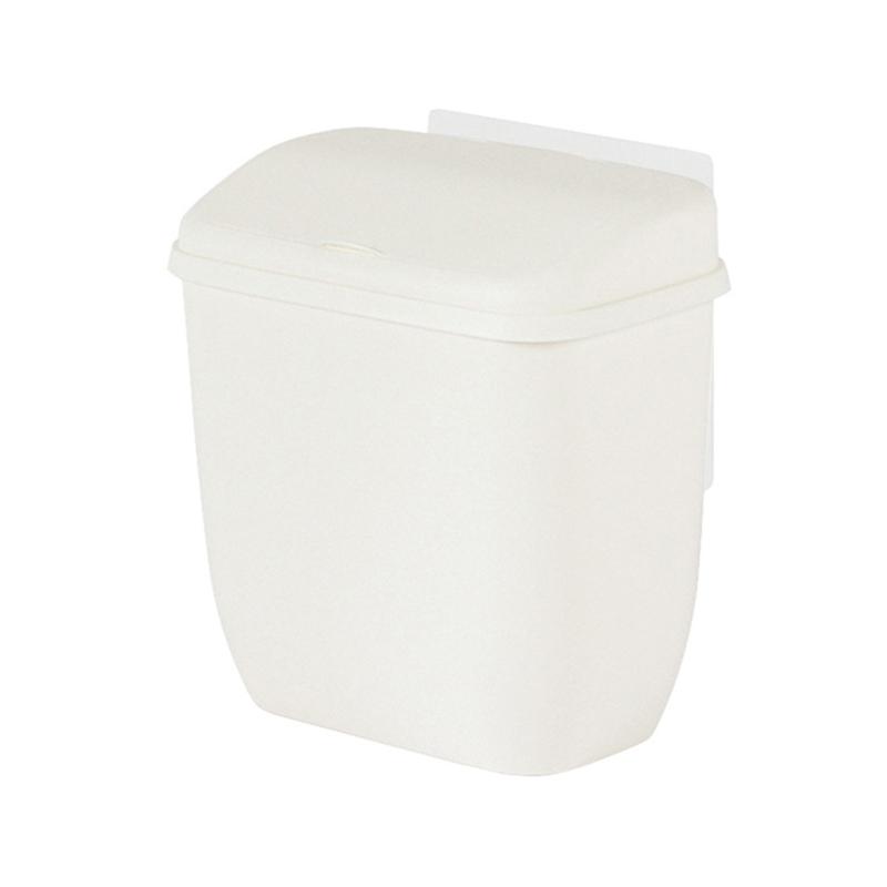 Kitchen Door Bin Hanging Trash Can Wall Mounted with Lid Hanging Trash Container for Kitchen Counter Food Waste Bin 1