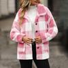 Women's Solid Color Thick Long  Sleeve Fashion Coat Jacket