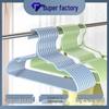 Meifeng Thickened Reinforced Clothes Hanger with Wide Shoulder Protector, Hollow Tube, Groove Design, 8-Pack.