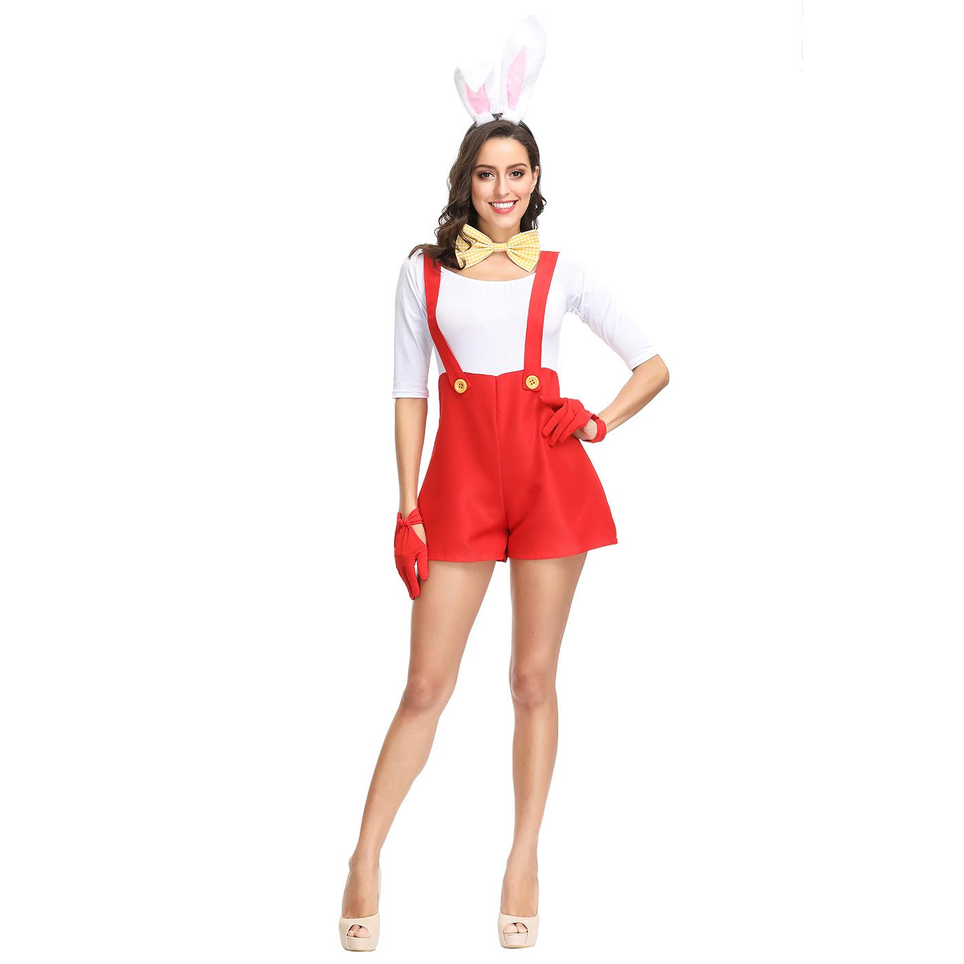 

New European and American Halloween playful bunny costumes copay sexy bunny costumes stage costumes M