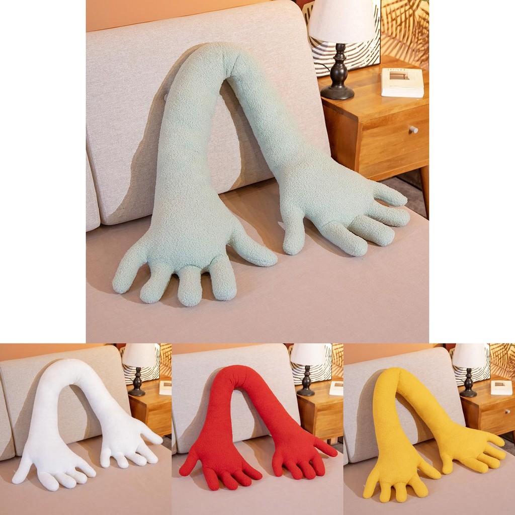 Adorable Blue Hand Plush Cushion Fun And Quirky Stuffed Toy Perfect For Home Decor