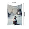 Tuniu Cute snowman plush blanket for winter sofa bed bedroom throw warm soft comfortable gift