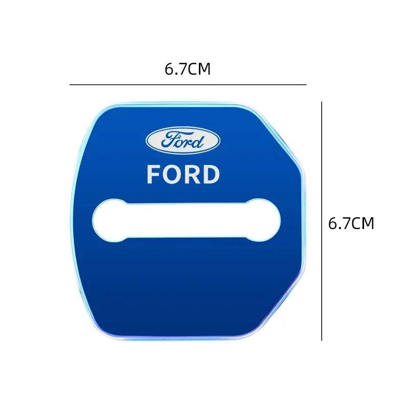 Adesivo per Auto 4pz Copertura Decorativa di Protezione Serratura Porta Emblema custodia per Ford Kuga Territory Focus RS Escort Fiesta Mondeo Accesso