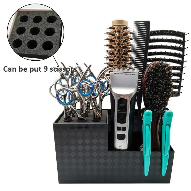 Hairdressing Tool Storage Box Scissors Comb Rack Hairdressing Styling Tools Box Barber Shop Storage Holder Cosmetic Organizer