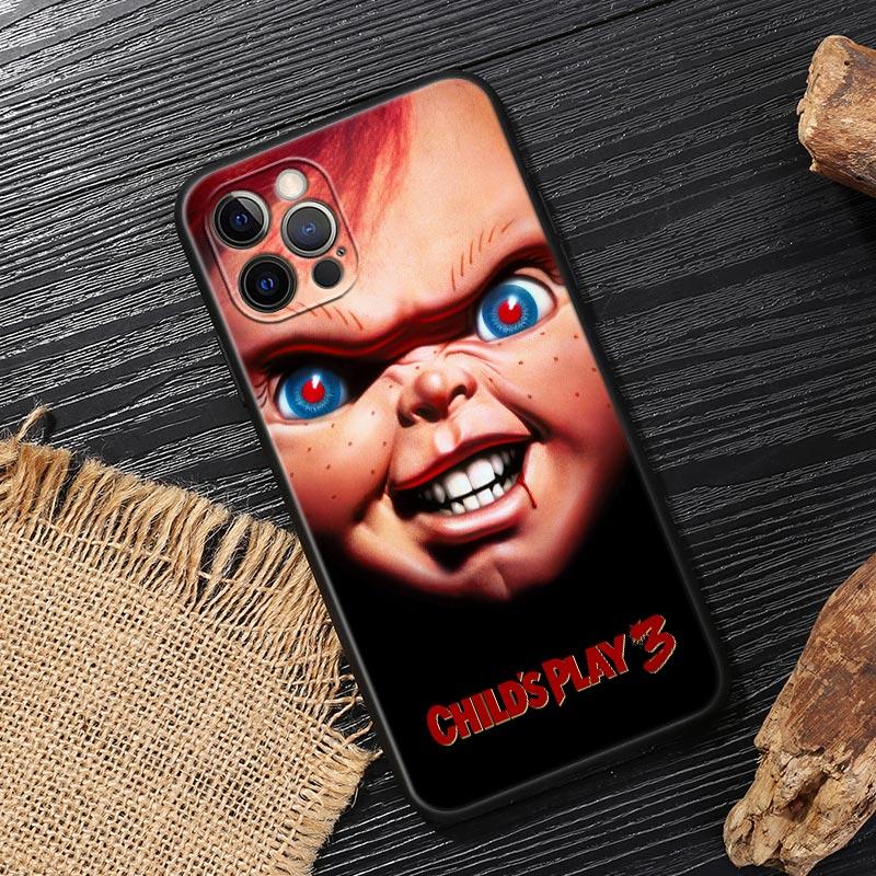 Horror Scary Chucky Doll Funda For Iphone 14 Case For iPhone 15 11 12 13 Mini 14 Pro Max XS X 7 8 15 Plus SE2020 Case Soft Cover