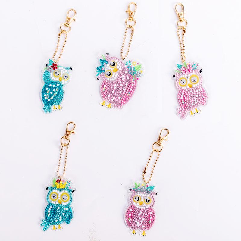 Special-Shaped Brick Diamond Painting Keychain Diy Christmas Series Cartoon Decorative Small Pendant