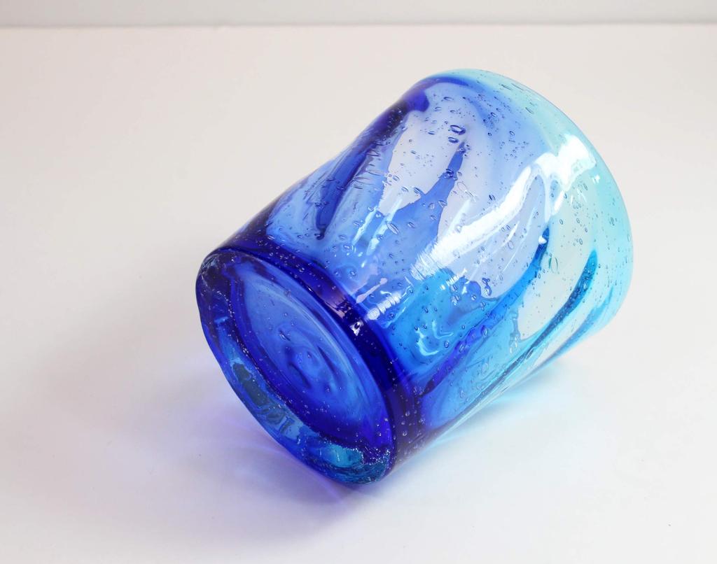 [Amazon.co.jp Exclusive] [Commercial Set] Instagrammable Churaumi Rocks Glasses (Large) Water & Blue, Set of 6