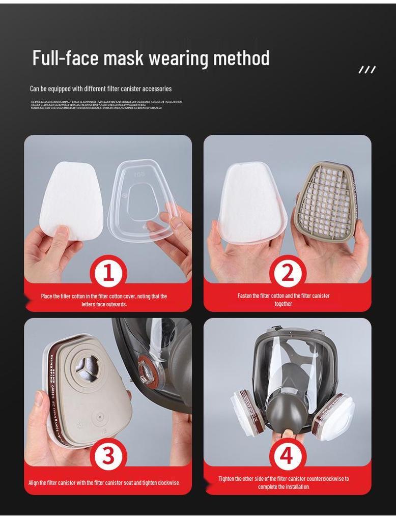 Multipurpose Respirator Mask for Spray Painting, Dust, Chemicals, Pesticides, and Decorating - 6800 Style