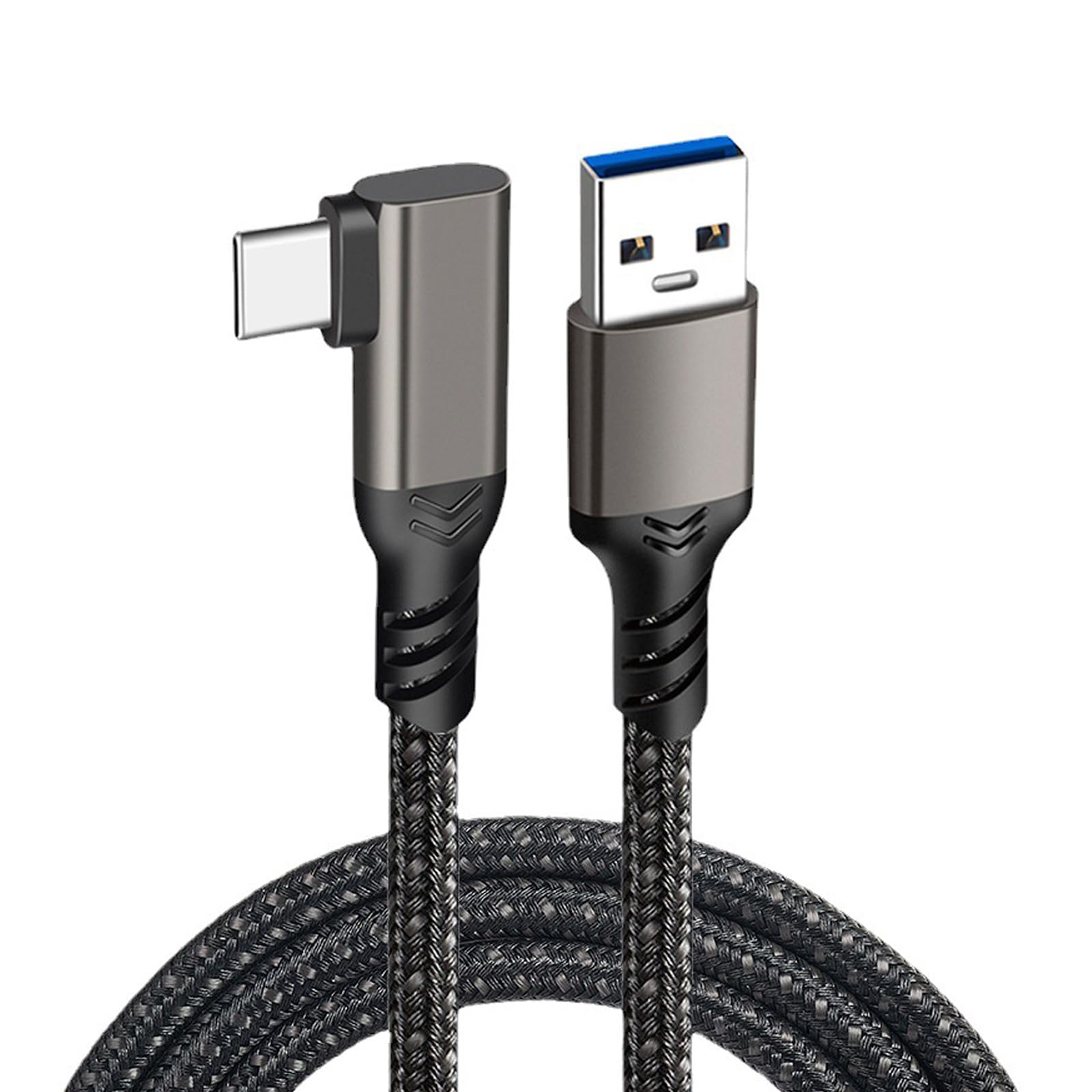 

5m Right Angle USB Type C Cable Data Transfer 60W 3A Fast USB Gen2 Type C to Durable Nylon Compatible with Devices with USB C Such as and Game