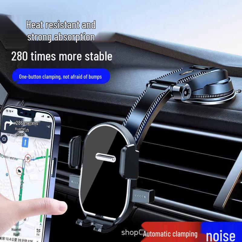 

Universal Multi-Angle Rotating Car Phone Mount for Dashboard/Windshield A29 Advanced Black [Round Hook]