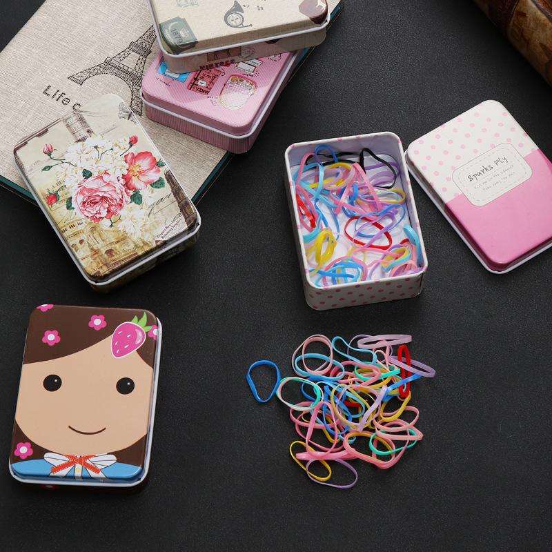 Creative Cartoon Mini Card and Hairpin Storage Tin Box