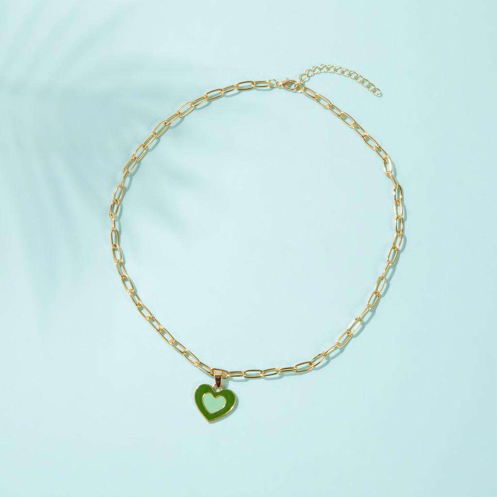 Stylish Minimalist Heart Pendant Necklace Unique Alloy Design Perfect For Any Occasion