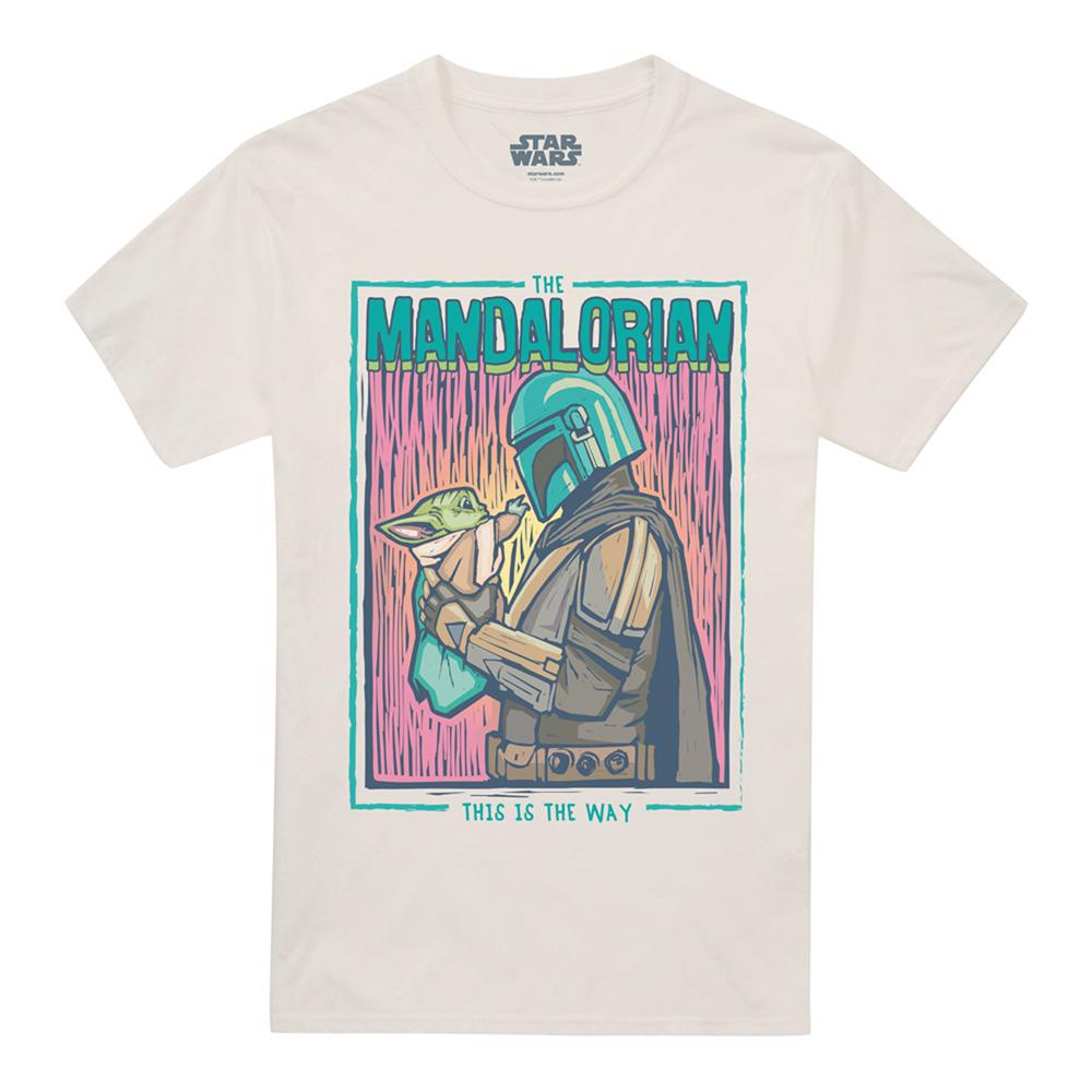 Star Wars: The Mandalorian Unisex Adult This Is The Way Linocut T-Shirt
