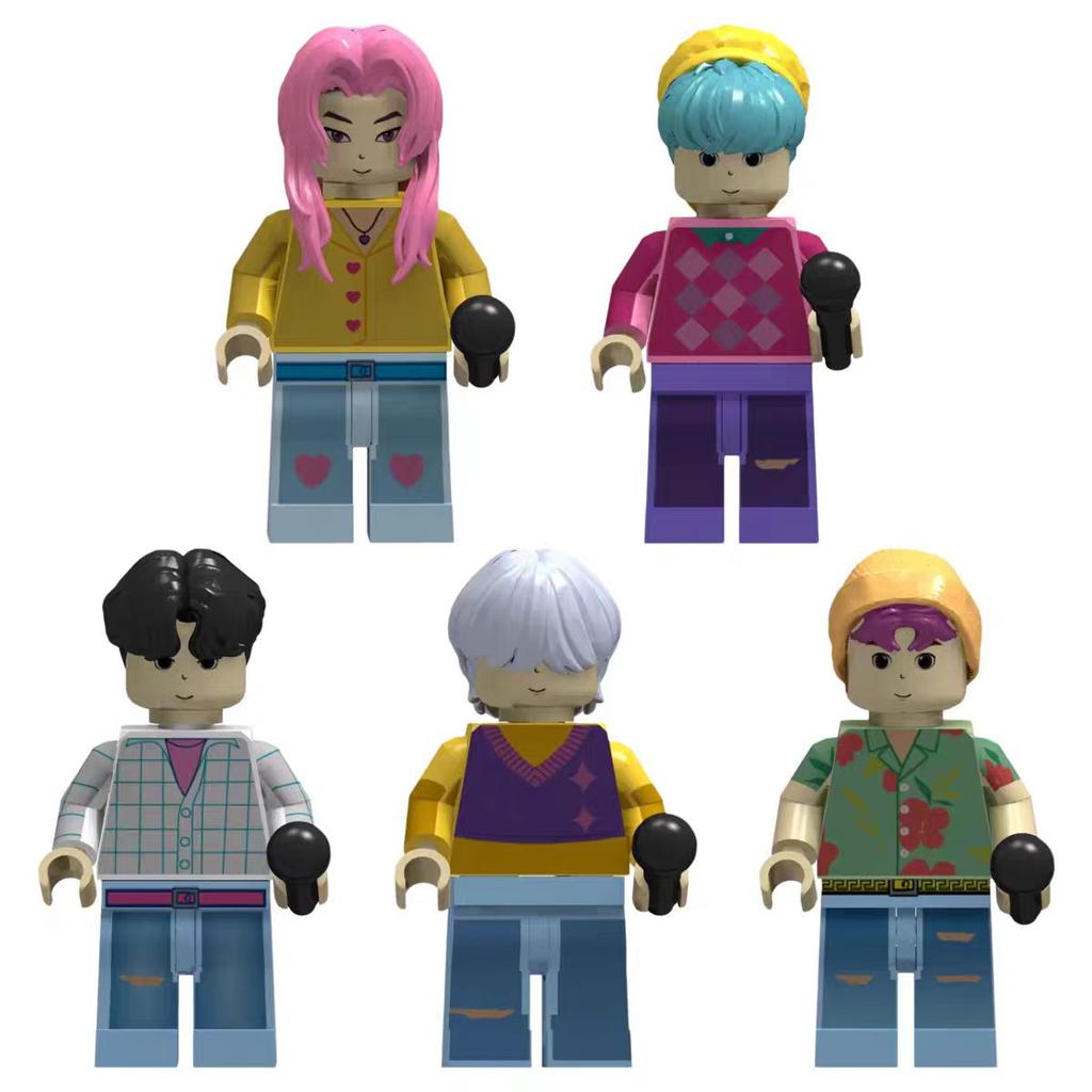 8 Stück Kpop Dämonenjäger Zusammenbau Bausteine, Rumi Mira Zoey Sussy Figuren Statuen, Sammlung für Mädchenfans Weihnachtsgeschenk