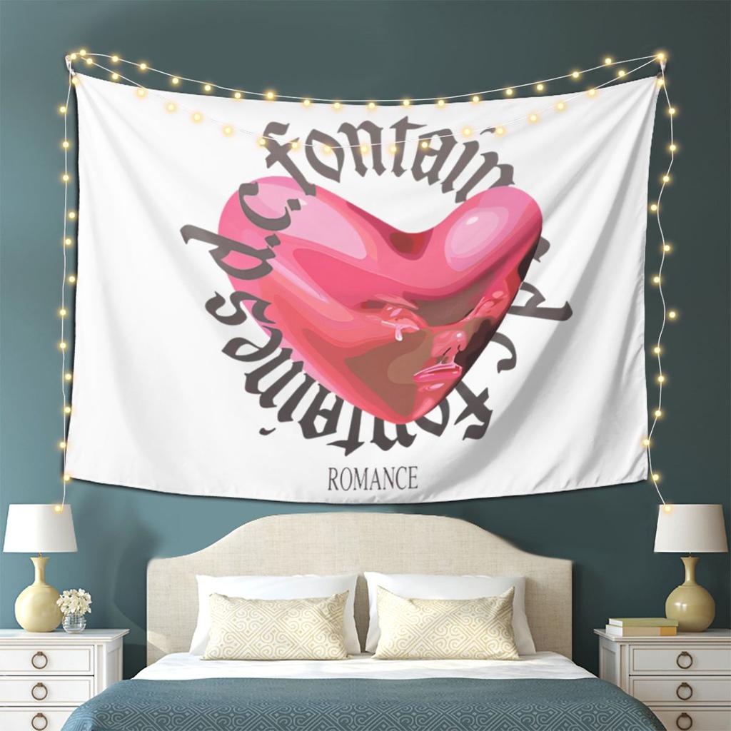 Fontaines DC Romantik Wandteppich Ästhetische Heimdekoration Wandteppiche für Wohnzimmer Schlafzimmer