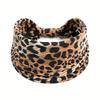 4pcs Wide Outdoor Sports Hair Ties Fashion Leopard Print High Elasticity Comfortable Sports Headbands Daily Decorative Hairbands