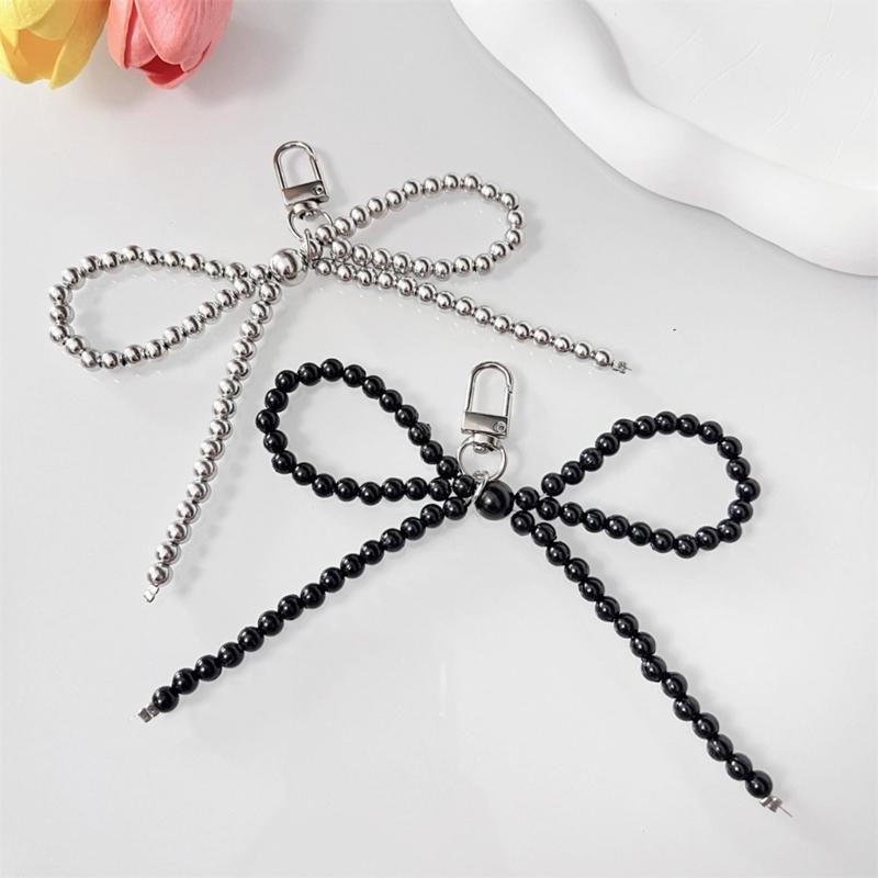 Bowknot Phone Charm Strap Keychain Phone Lanyard String Women Bag Pendant Gift