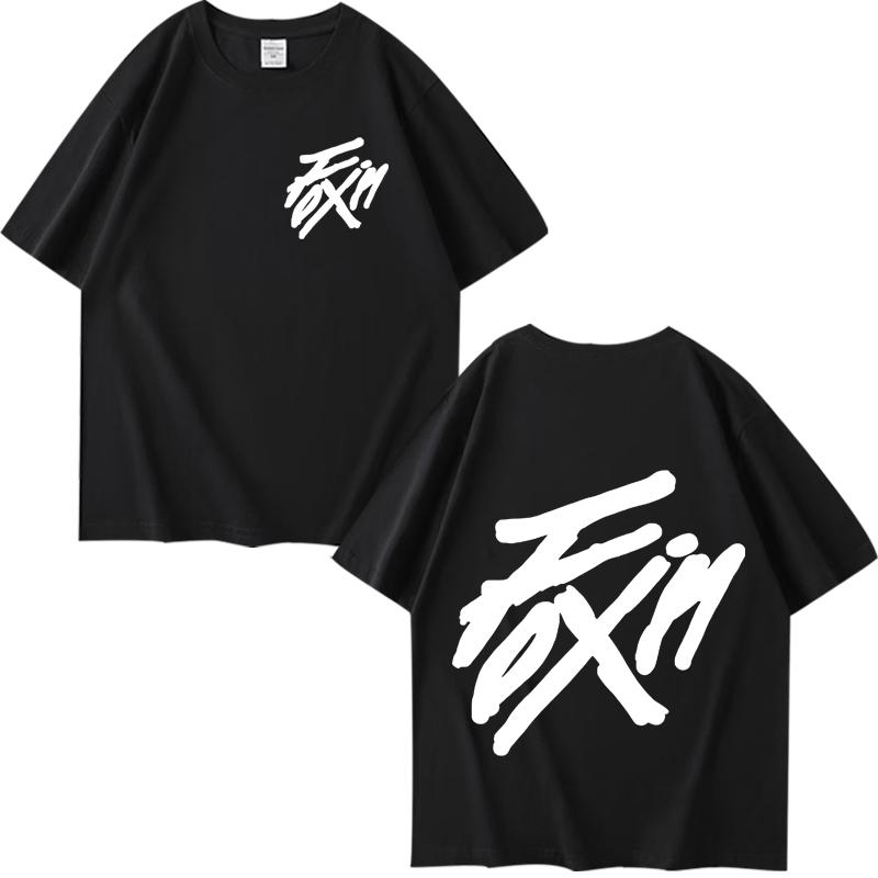 Kpop ATEEZ _FlX ON_ Merch Zipper T Shirt men women Oversized 100_ Cotton Hot sale short sleeve Summer top Unisex plus size tops