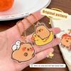 Funny Cartoon Capybara Keychain Creative Cute Capybara Pendant  Simple Backpack Decoration Accessories Birthday Gifts