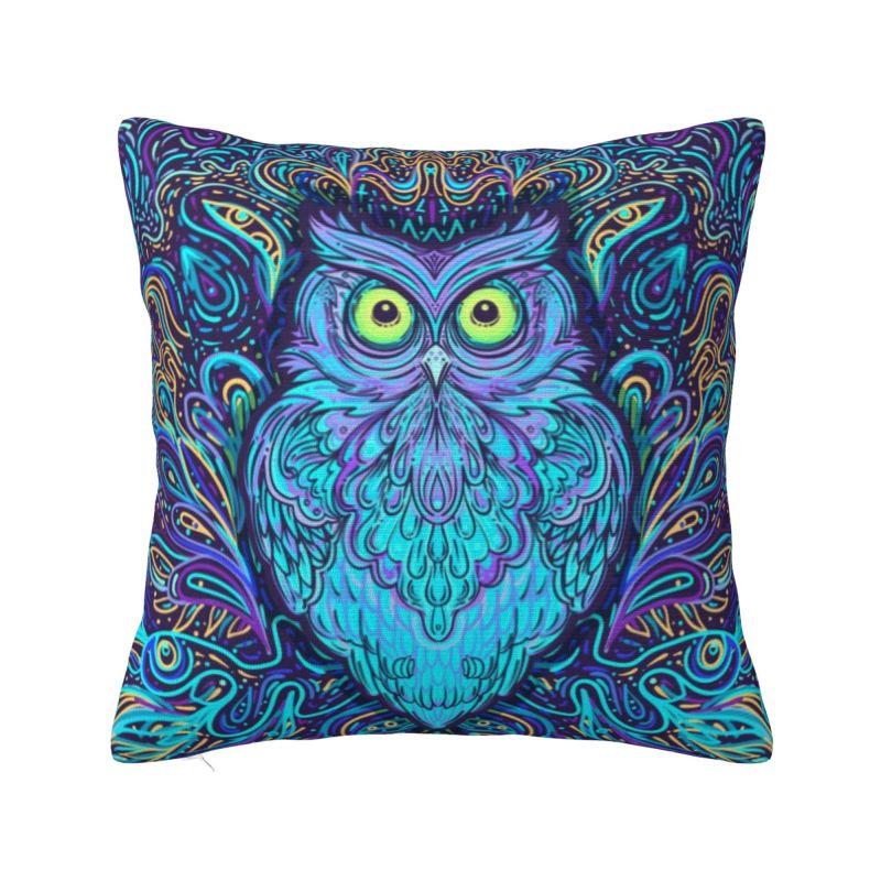 Colorful Lotus Mandala Cushion Cover 40x40cm Velvet Buddhism Flower Throw Pillow Case for Sofa Square Pillowcase Decoration