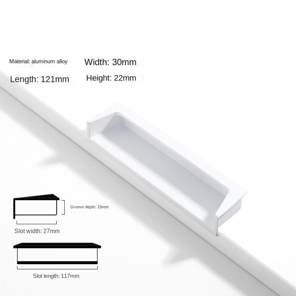 Accessories Hardware Cabinet Handle Modern Simple Cupboard Door Pulls Stainless Steel Invisible Pull Home Decor