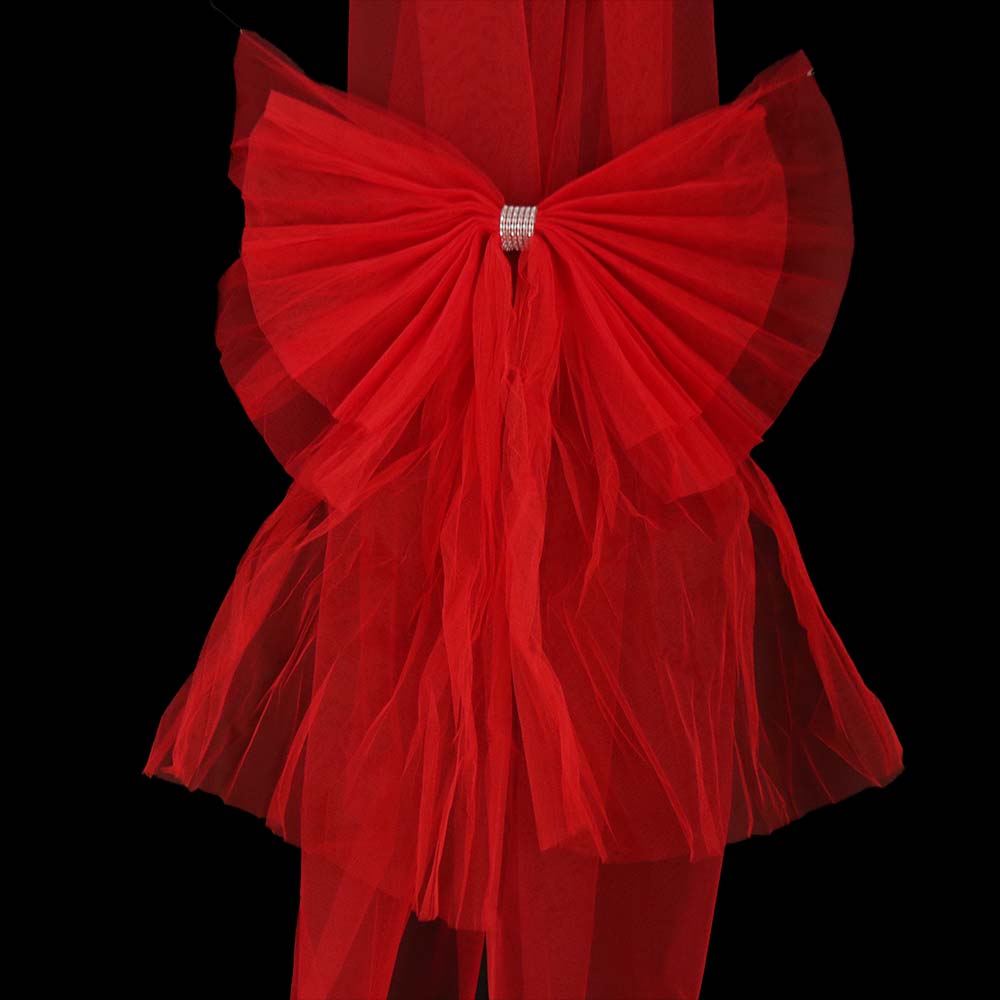 Red Christmas Front Door Bow Large Size Christmas Home Decoration Cabinet Bow Fireplace