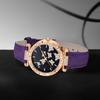 5PCS Purple Women's Watch Set Fashion Trend Butterfly Element Dial Quartz Watch Bracelet Necklace Earrings Set Holiday Gift