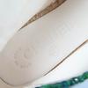 Excellent CHANEL Shoes COCO Mark Fabric Espadrilles Tweed Green Women 35 G29762 Used
