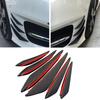 6pcs Universal Carbon Fiber Car Front Bumper Fins Spoiler Canards Refit Kit