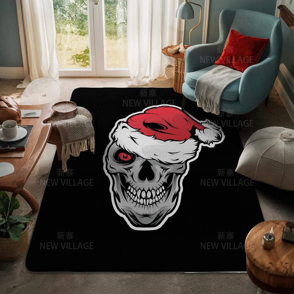 House Entrance Carpet Home Door Mat Living Room Bath Foot Bathroom Non-slip Water Absorption Rugs Bath Merry Christmas Winter