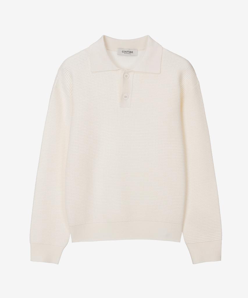 MINDBRIDGE [Couture] Crochet Collar Semi-Overfit Knit - 2 Colors Mykt6170