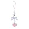 Heart Bowknot Hanging Pendant Sweet Phone Strap Y2K Bag Decoration Portable Y2K Hanging Lanyard Gift for Girls Women