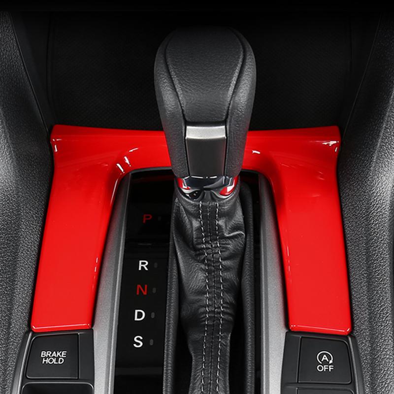 For HONDA 2016-2021 10th Civic Sedan Hatchback AT Gear panel decorative sticker Accessories