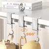 Ultra Durable Student Backpack Hook Adjustable No Adhesive Needed for Home Dorm Office Desk Mount Heavy Duty Hook Organizer