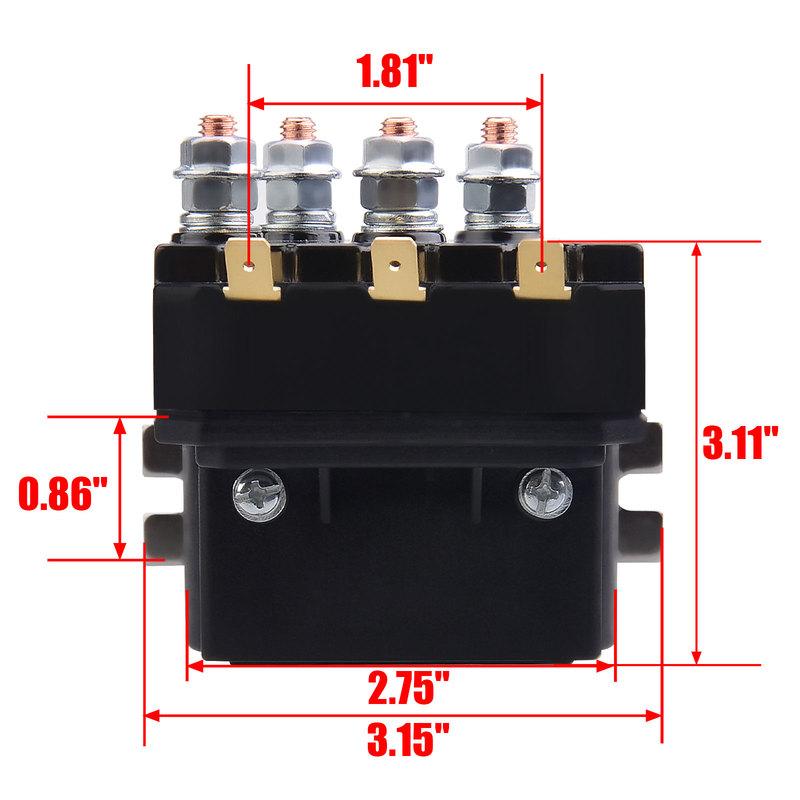 Universal 12V 250A Winches Solenoid Relay Replacement Spare Parts Winch Solenoid Relay Contactor for ATV SUV Premium Durable