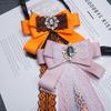 Feminine Resin Bow Tie Pin With Lace Pattern For Collegeinspired Office Attire