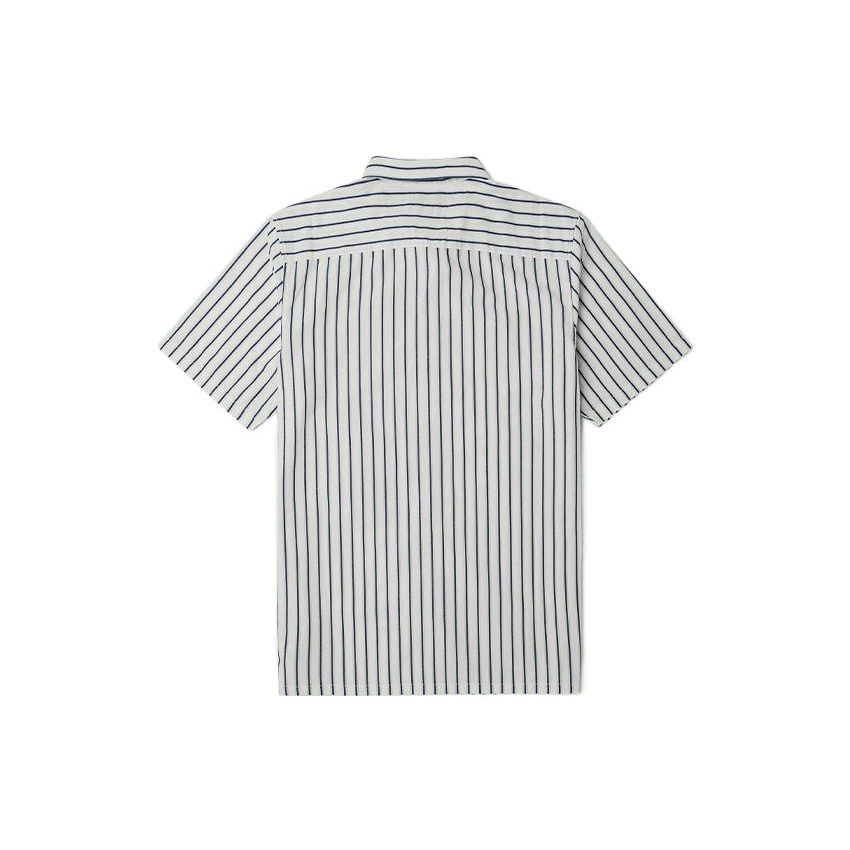Vans Logo Striped Pattern Polo Shirt Men Shirts White VN0A5KMGZFJ
