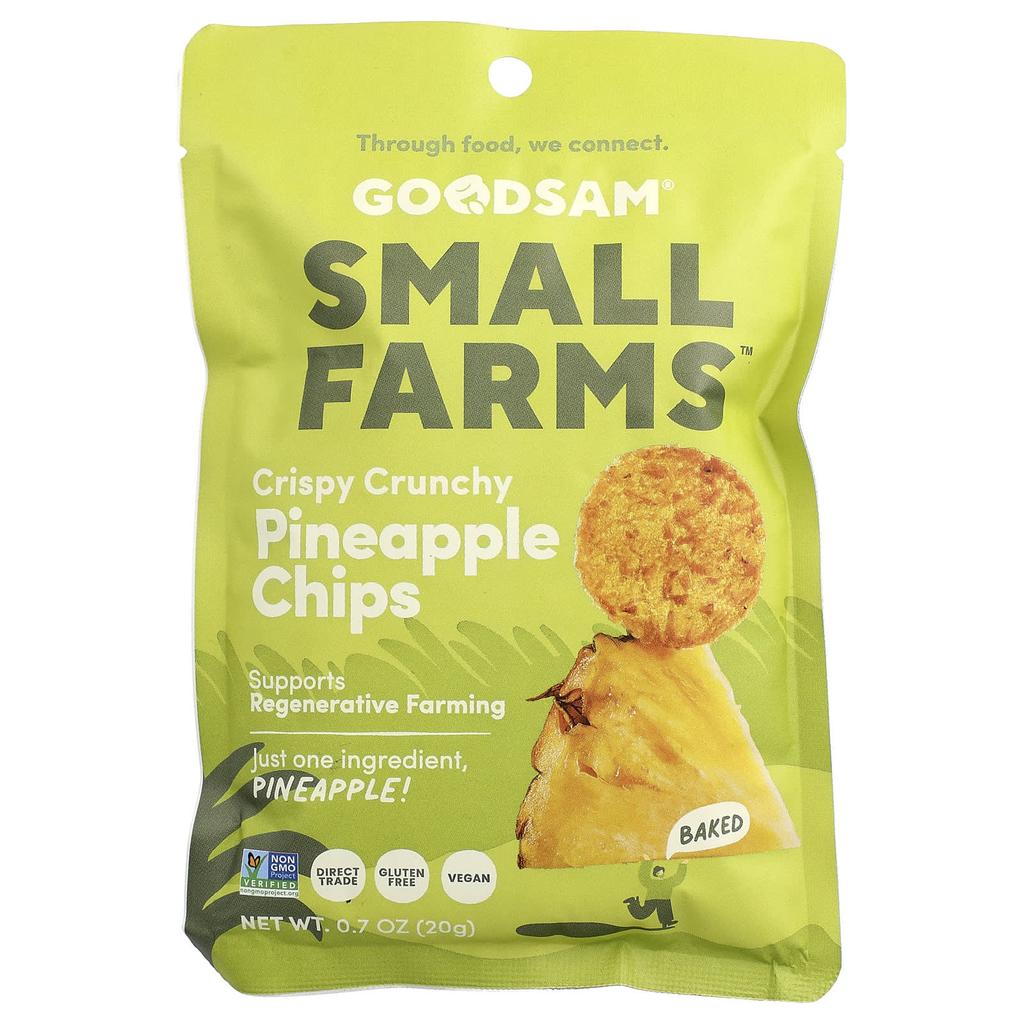 GoodSam PBC, Small Farms™, Crispy Crunch Chips, Pineapple, 0.7 oz (20 g)