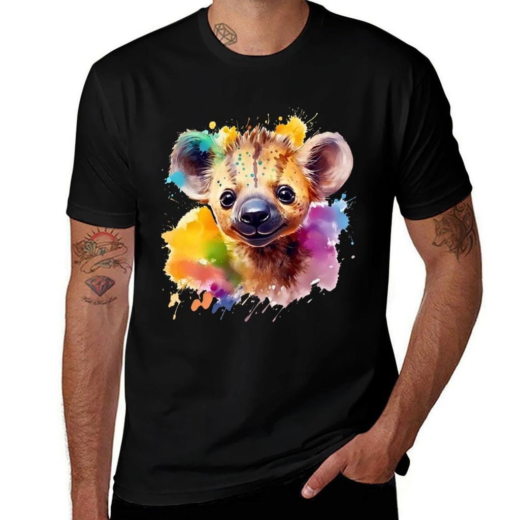 Rainbow Hyena Tshirt Casual All Match Short Sleeve Tshirt