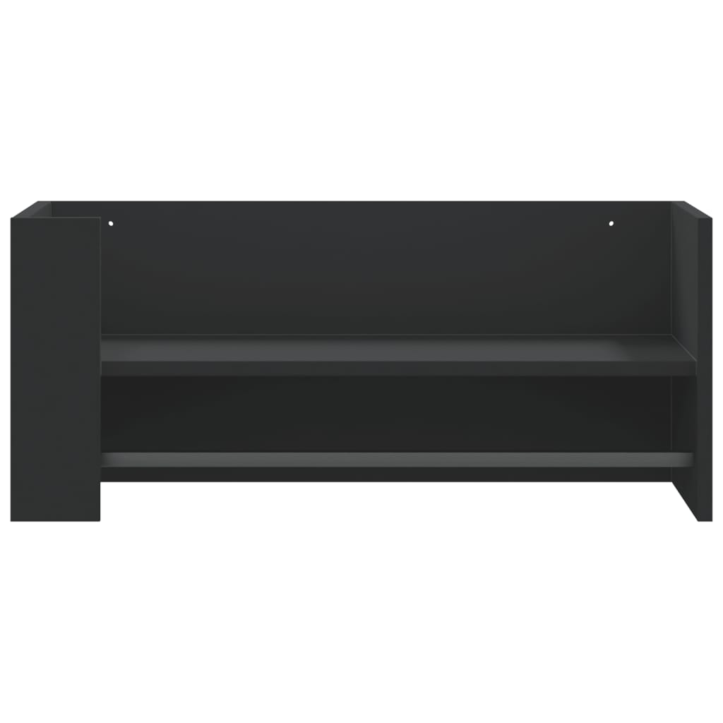 Wall Shelf Black 70.5 X 35 X 30.5 Cm Particleboard
