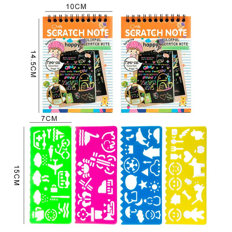 Regenbogen-Rubbelpapier Kinder-Kunstkarten Schwarz DIY Regenbogen-Kunstpapierkarte Neon-Rubbelpapier Weihnachten Neujahrsgeschenk für Kinder