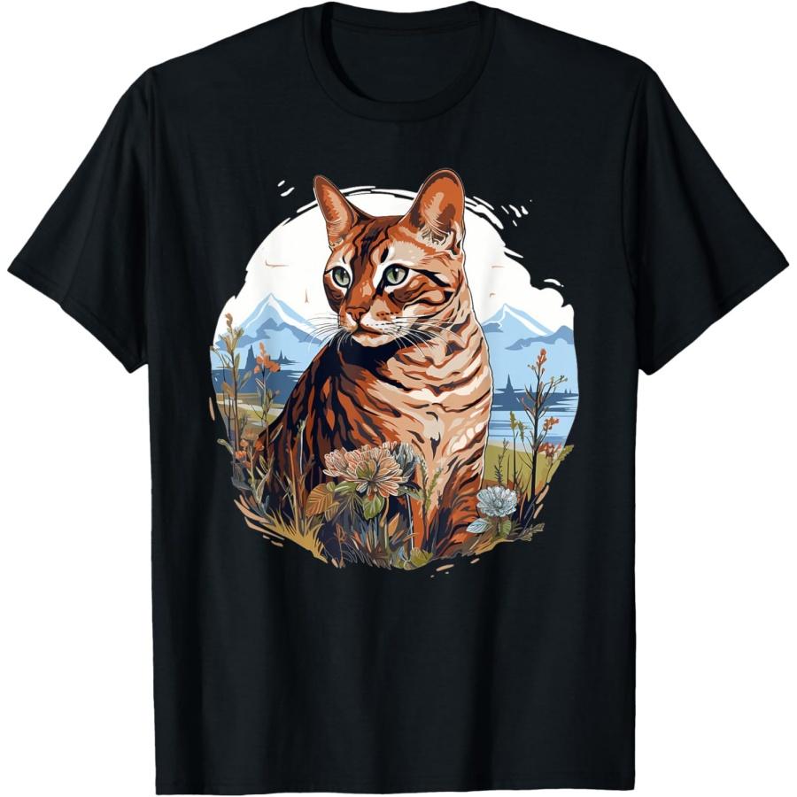 Бенгальские кошки Футболка с бенгальской кошкой XXXXXL чёрный